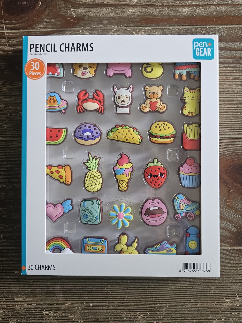 Pink & Multicolor Pencil Charms - 30 Pieces